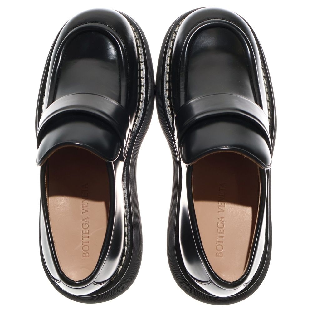 BOTTEGA VENETA ブラック Swell ローファー Bottega Veneta Black Leather Swell Loafers | DBLTKE Luxury