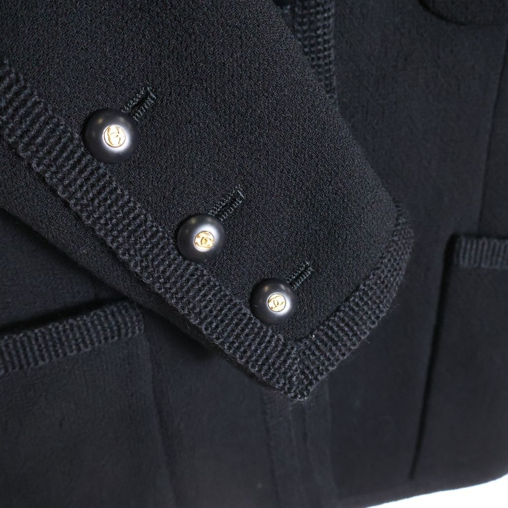 CHANEL (シャネル) ココマークボタン ウール 4B テーラードジャケット