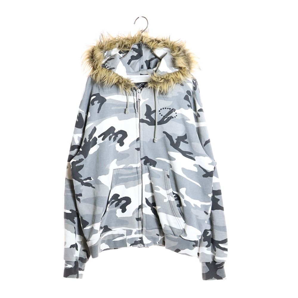 AFB (エーエフビー) × FOSTEX GARMENTS FUR ZIP HOODIE カモフラ