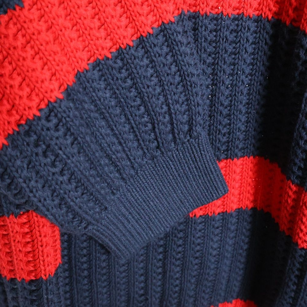 SUPREME ネイビー セーター ストライプ シュプリーム Supreme チェストストライプ セーター サイズL ネイビー