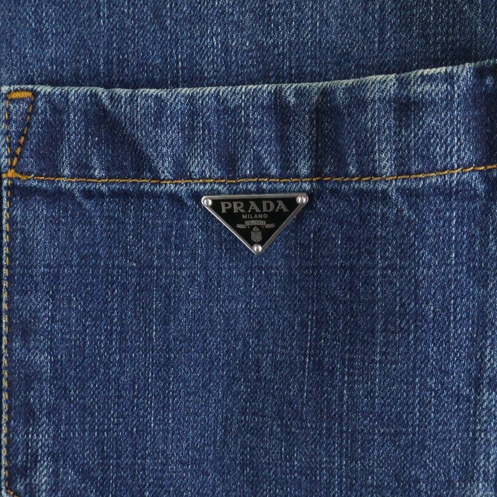 PRADA (プラダ) 24SS トライアングルロゴ プレートデニムジャケット