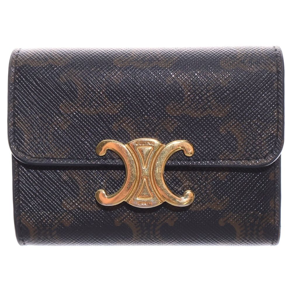 CELINE (セリーヌ) トリオンフ ロゴプレート PVC レザー 総柄 カード