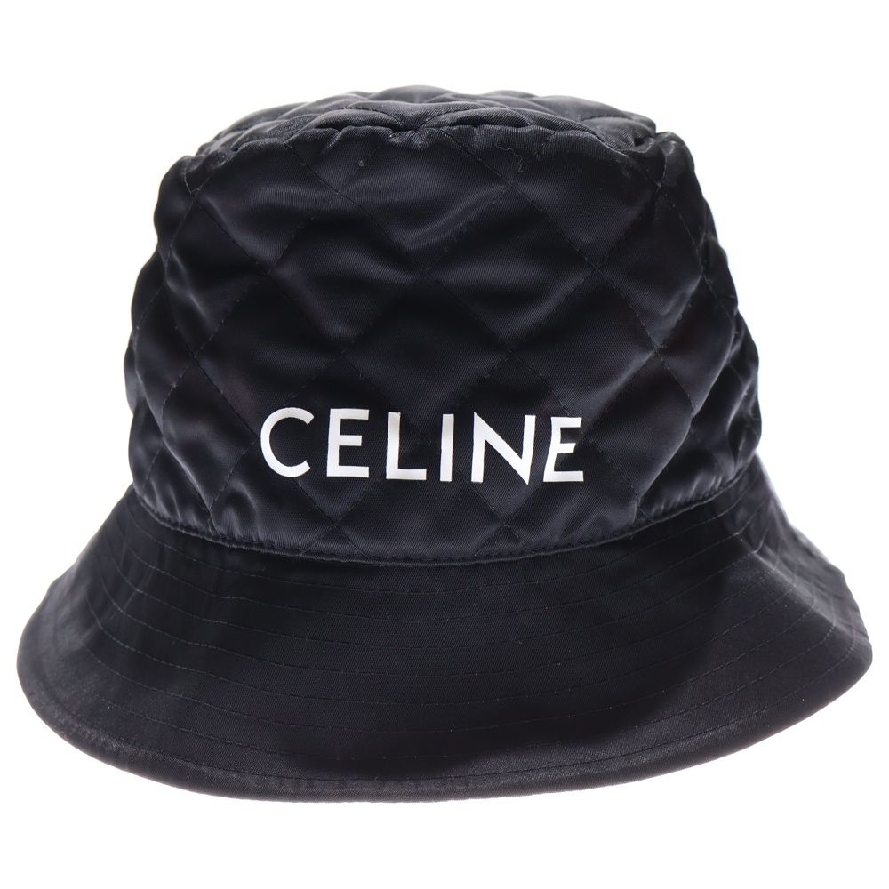 CELINE (セリーヌ) ロゴキルティングバケットハット 帽子 ブラック