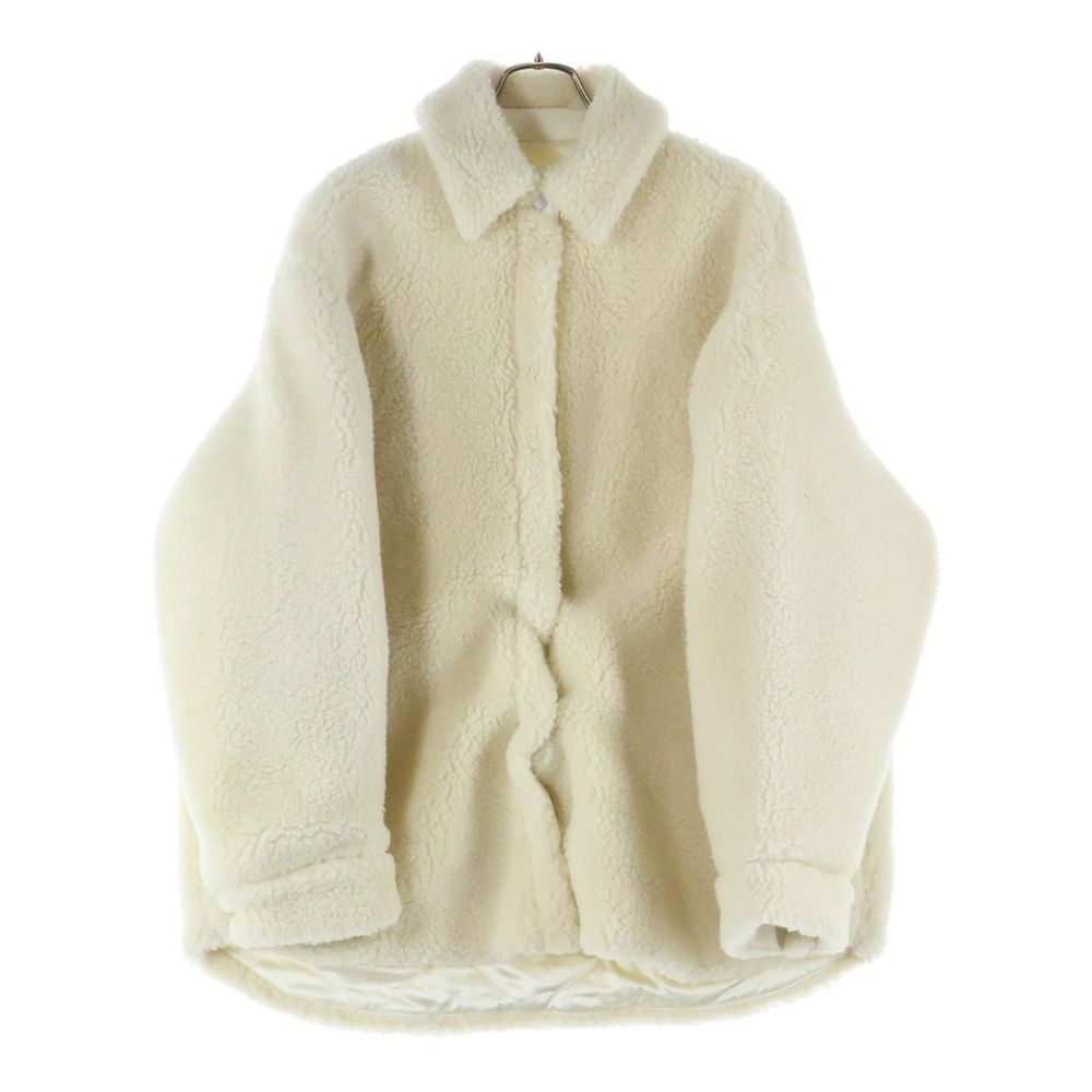 OFF-WHITE オフホワイト バックアローロゴ ウール ボア テディコート ホワイト OWEA284F22FAB001 OFF-WHITE (オフホワイト) バックアローロゴ ウール ボア テディコート