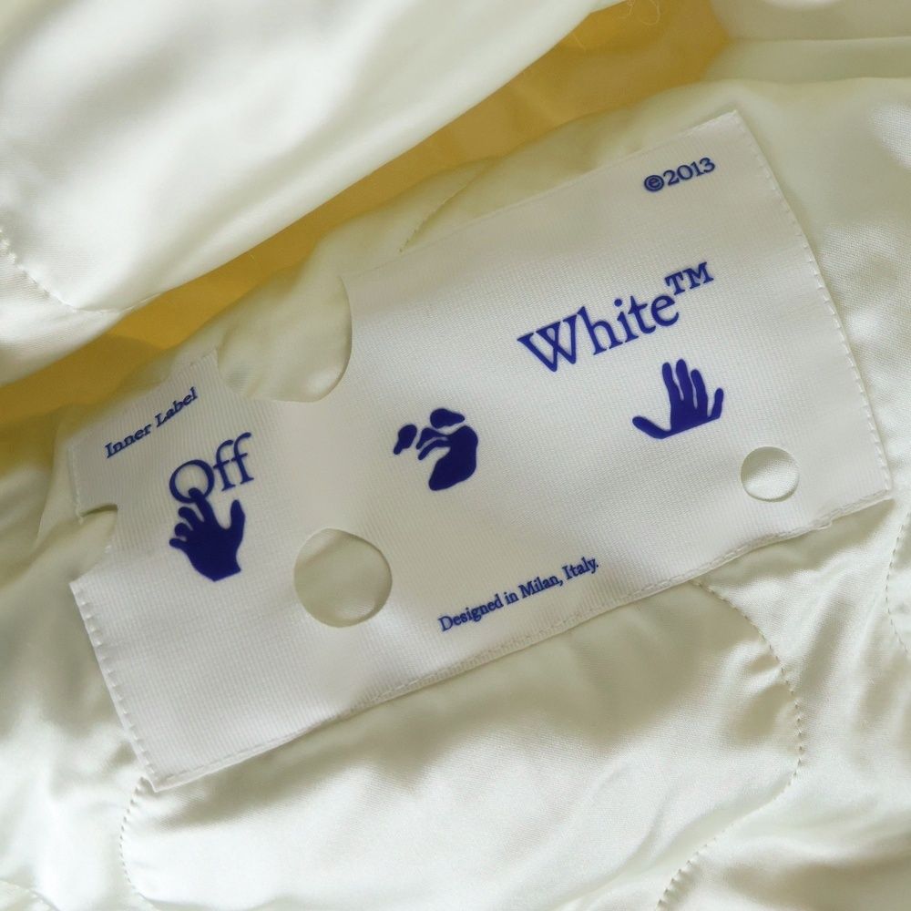 OFF-WHITE (オフホワイト) バックアローロゴ ウール ボア テディコート