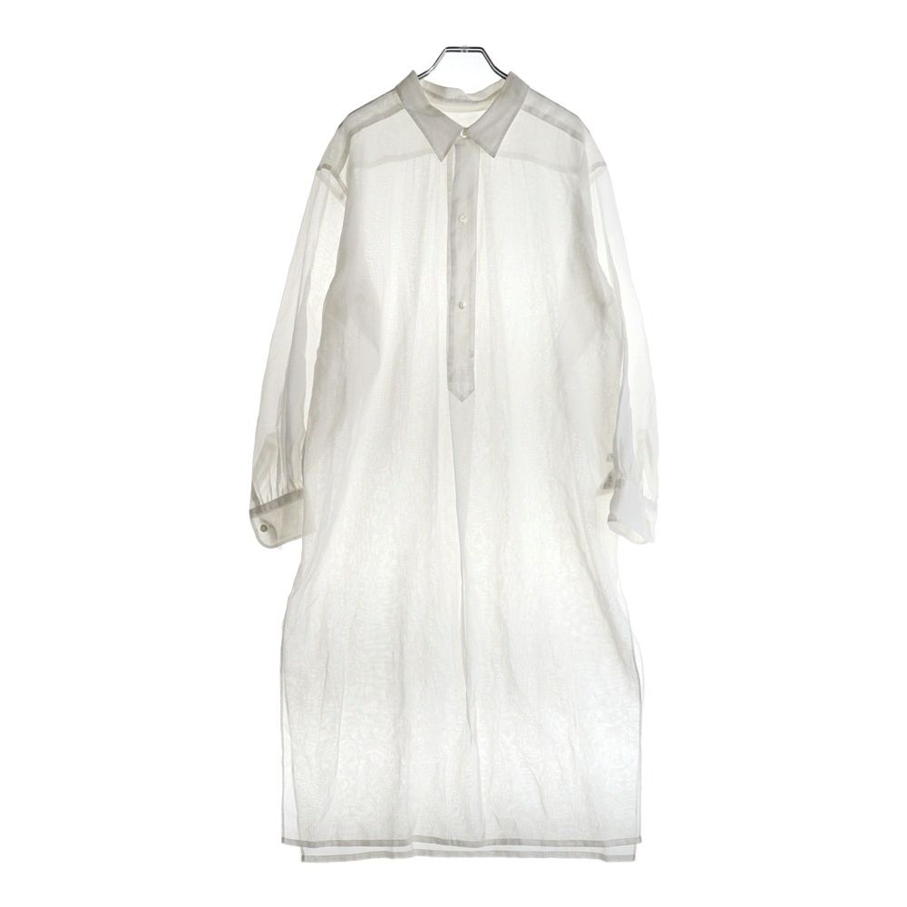 【新品】HYKE コットンワンピース 1 HYKE (ハイク) コットンボイルロングシャツ 長袖ワンピース レディース