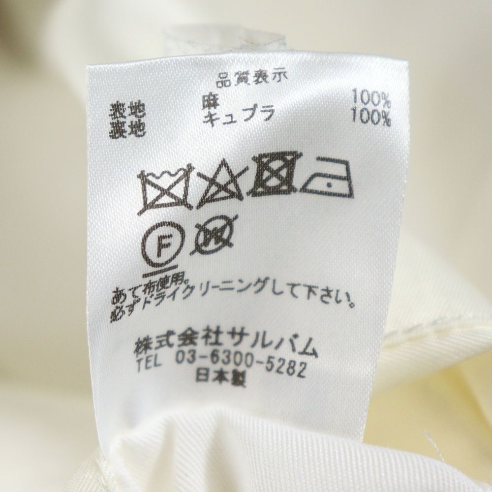 sulvam (サルバム) Linen Single Coat リネンシングルコート ピークド