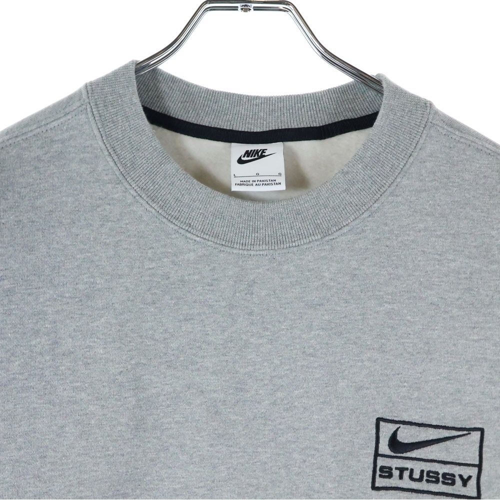NIKE (ナイキ) ×Stussy FLEECE CREW ステューシー ロゴ刺繍 フリース