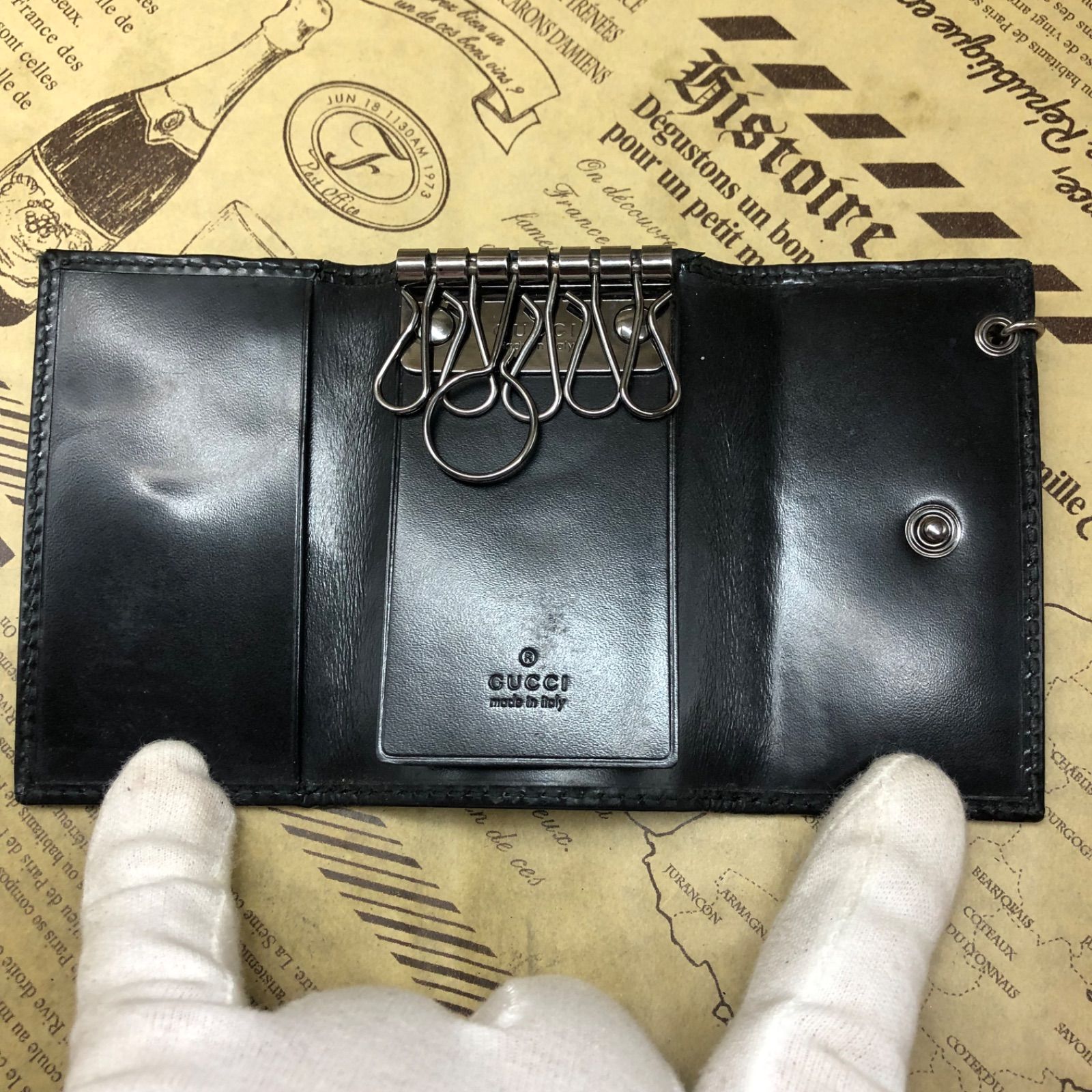 グッチ キーケース 6連 鍵 GGインプリメ 黒 FX467 - メルカリ