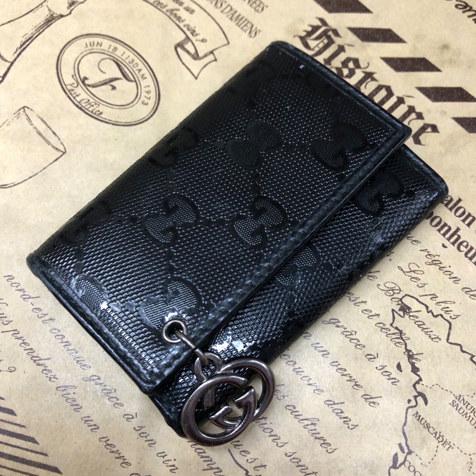 グッチ キーケース 6連 鍵 GGインプリメ 黒 FX467 - メルカリ