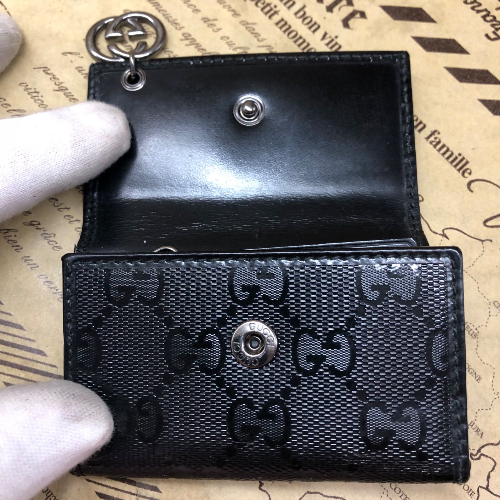 グッチ キーケース 6連 鍵 GGインプリメ 黒 FX467 - メルカリ