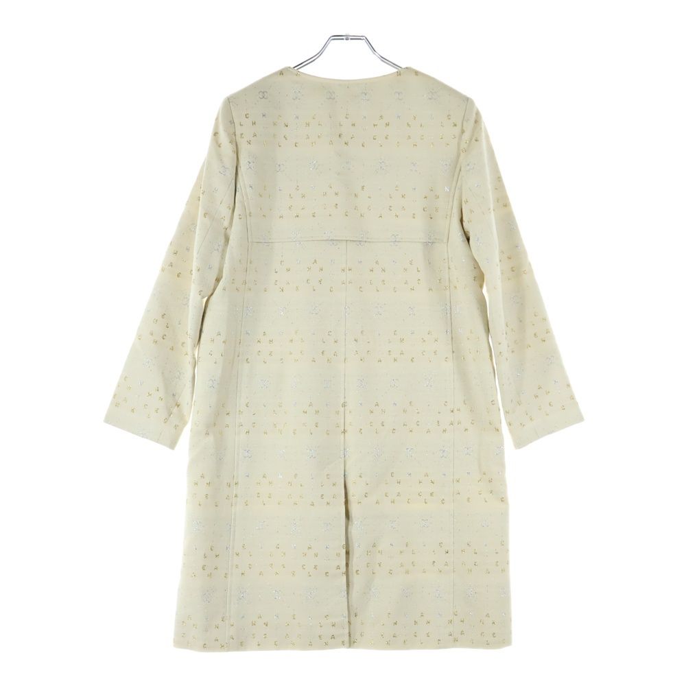 CHANEL (シャネル) 01AW ココマーク パールボタン ロゴ総柄ジャガード