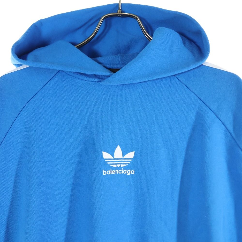 BALENCIAGA×adidas 22AWロゴ刺繍プルオーバーパーカー BALENCIAGA (バレンシアガ) 22AW ×adidas アディダス トレフォイル