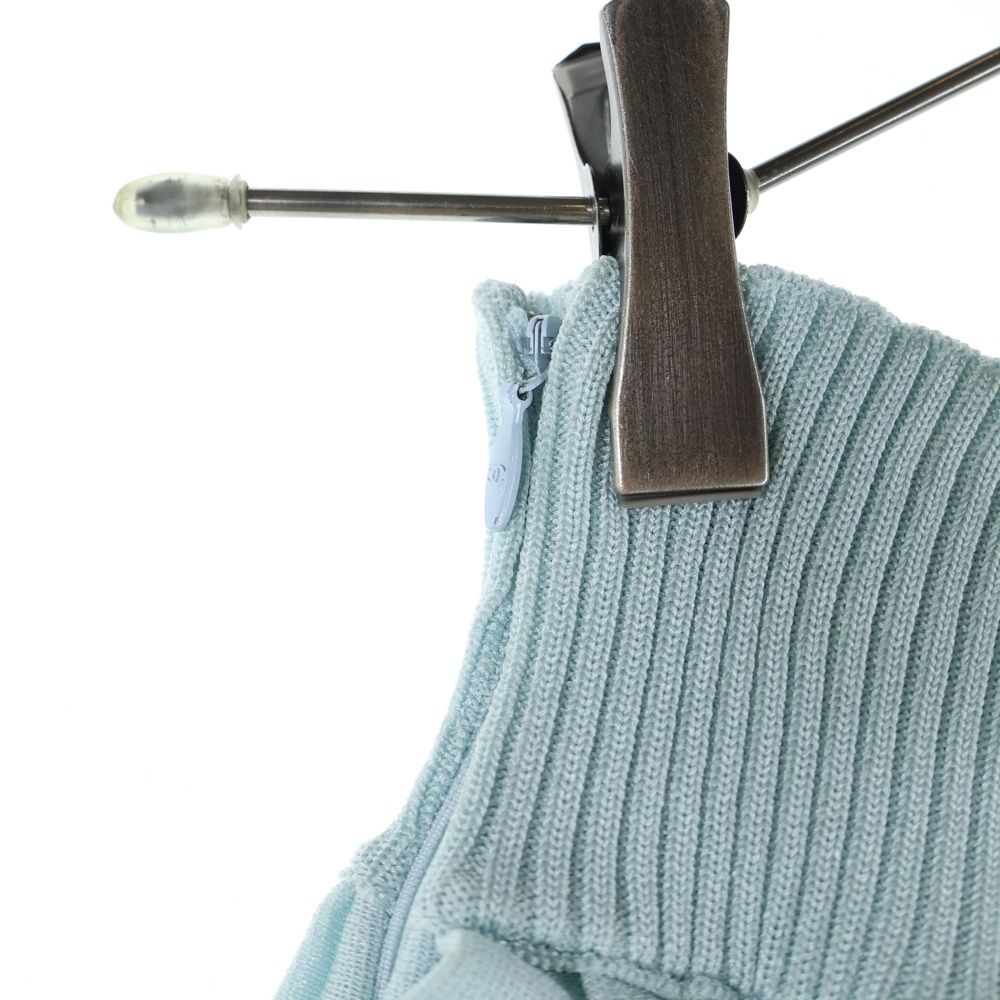 CHANEL (シャネル) ココマークロゴプレート レーヨン ナイロン ニット  