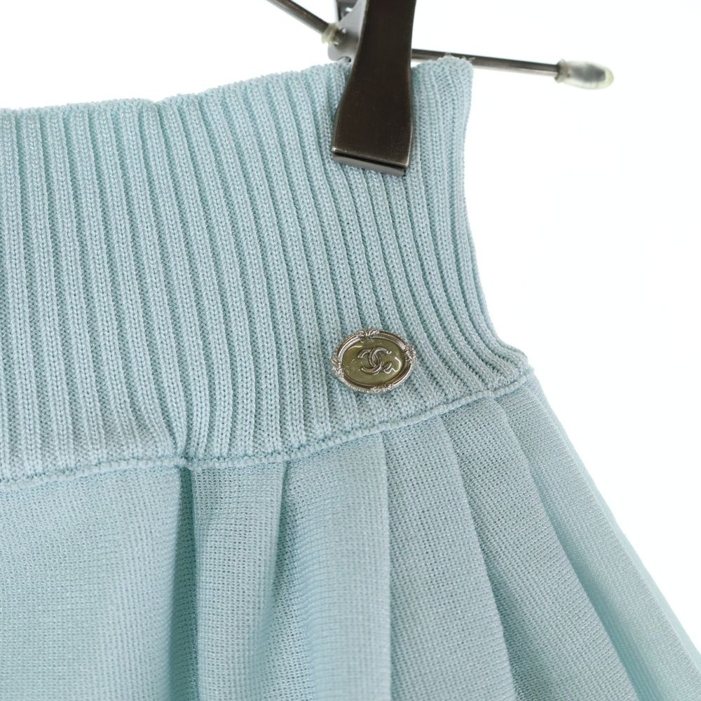 CHANEL (シャネル) ココマークロゴプレート レーヨン ナイロン ニット  