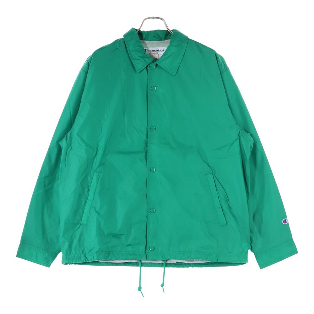 SUPREME (シュプリーム) 24SS ×Champion Coaches Jacket チャンピオン バックロゴ ナイロン コーチジャケット グリーン