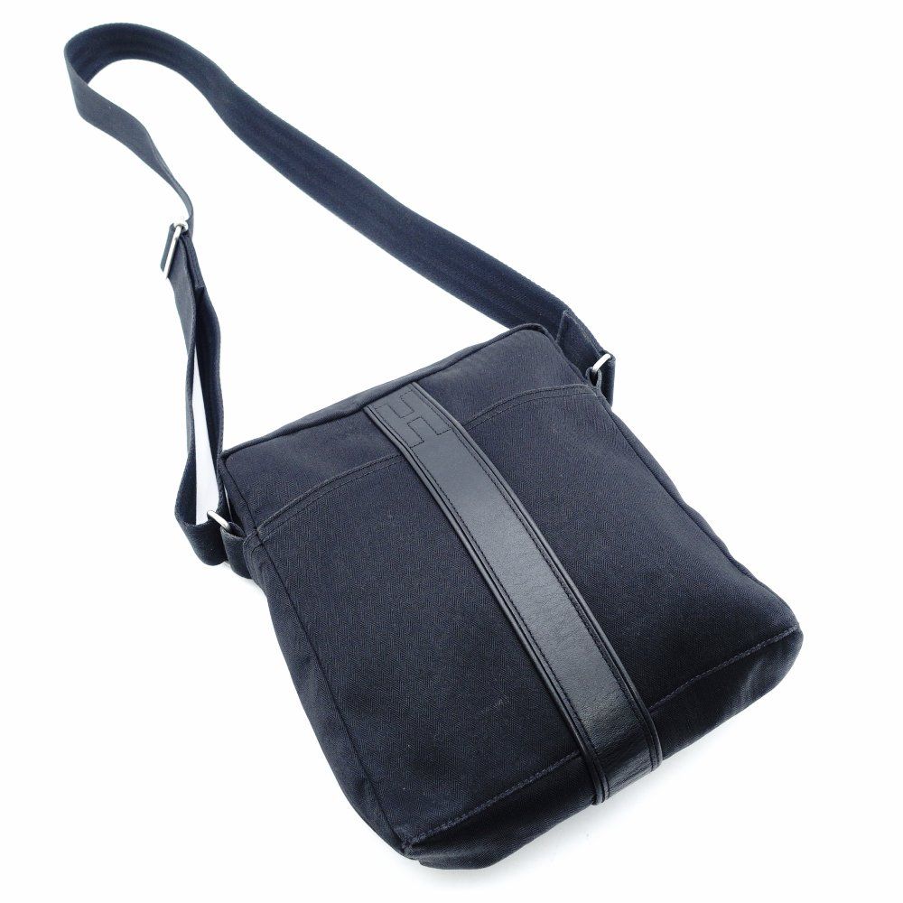 エルメス HERMES アカプルコ PM ショルダーバッグ ブラック キャンバス