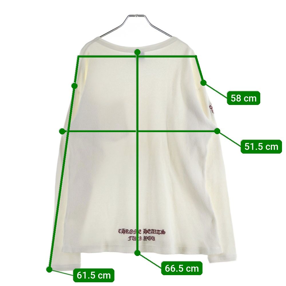 CHROME HEARTS (クロムハーツ) Thermal L/S 袖ダガー刺繍 クルーネック