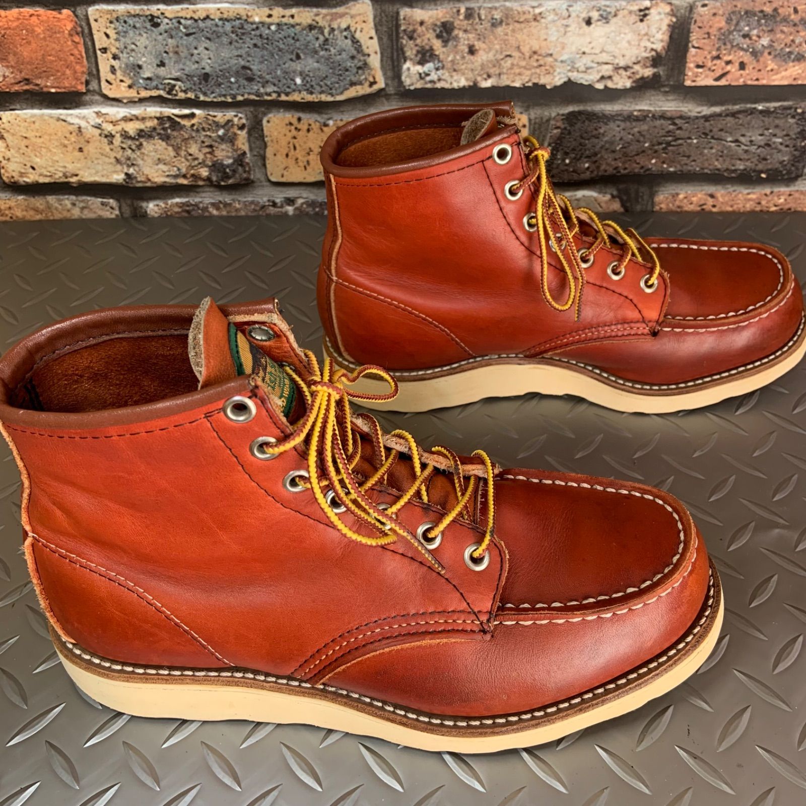 レッドウィング 92年製造 半円犬タグ 金刺繍 8175 US8.5E レッドウィング 875 半円犬タグ 金刺繍 アメリカ製 92年製