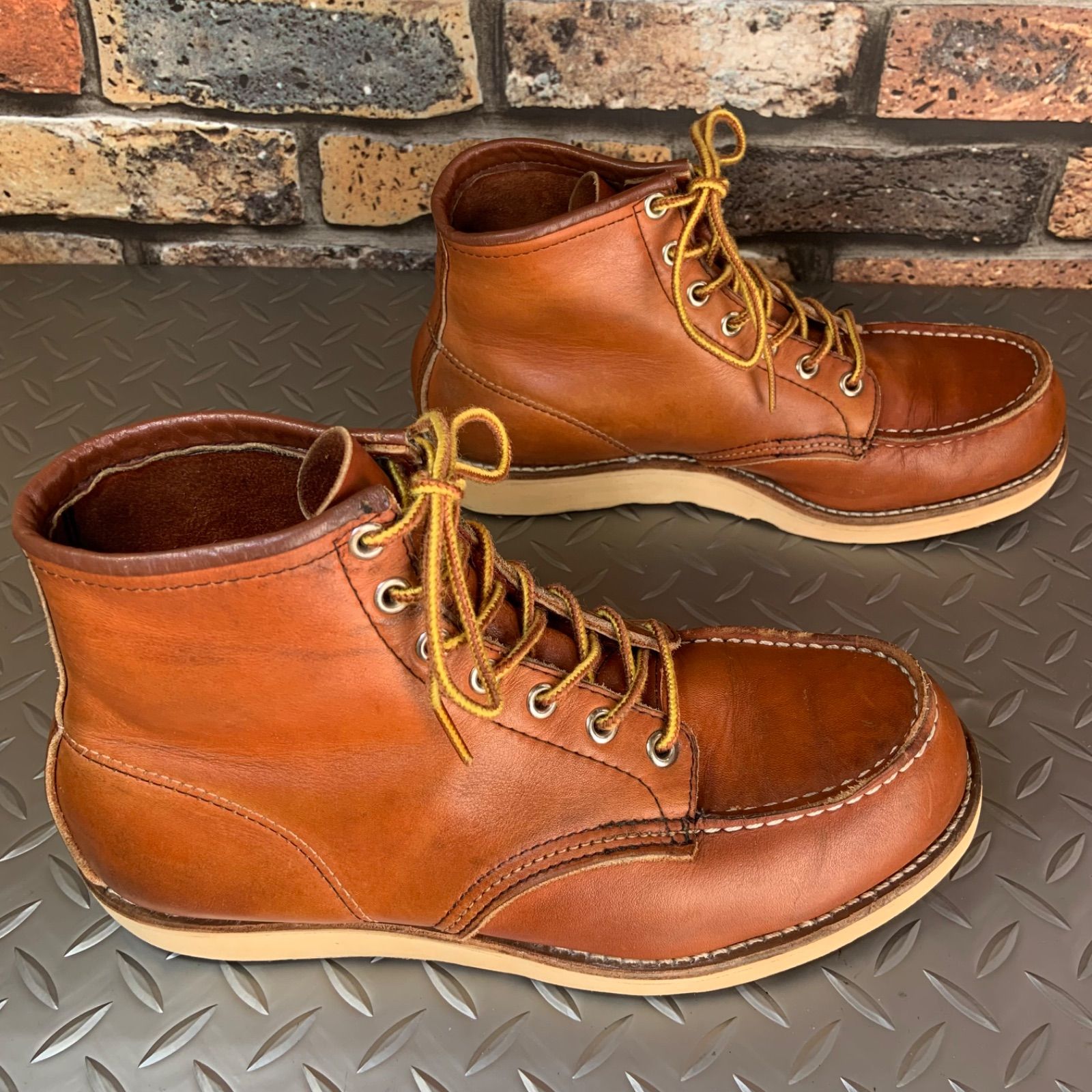 レッドウィング　アイリッシュセッター　四角犬タグ　usa製 ☆REDWING 875 アイリッシュセッター 旧四角犬タグ 1990年製 US7E JP25