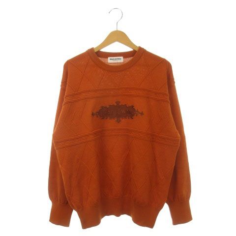 91155 ブラック＆ホワイト　セーター　ブラウン　M 91155 ブラック＆ホワイト セーター ブラウン M 91155 ブラック