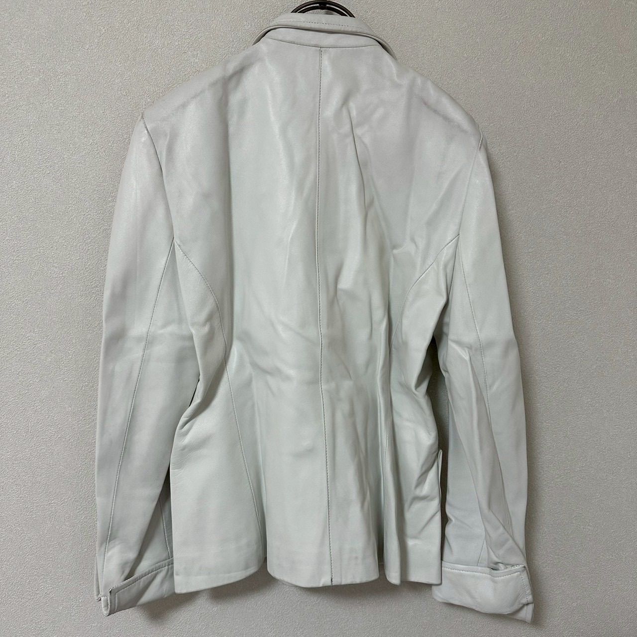 BALMAIN レザージャケット オフホワイト 9 羊革 大人 オシャレ - メルカリ