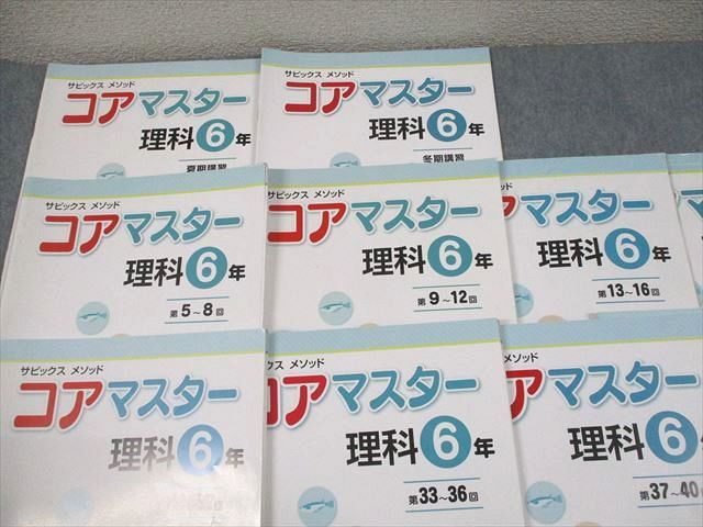 SAPIX サピックス 小6 理科 コアマスター 夏期講習 通年セット 2021 計
