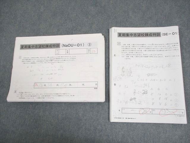 SAPIX サピックス 小6 算数 桜蔭コース 夏期集中志望校錬成特訓 NaOU