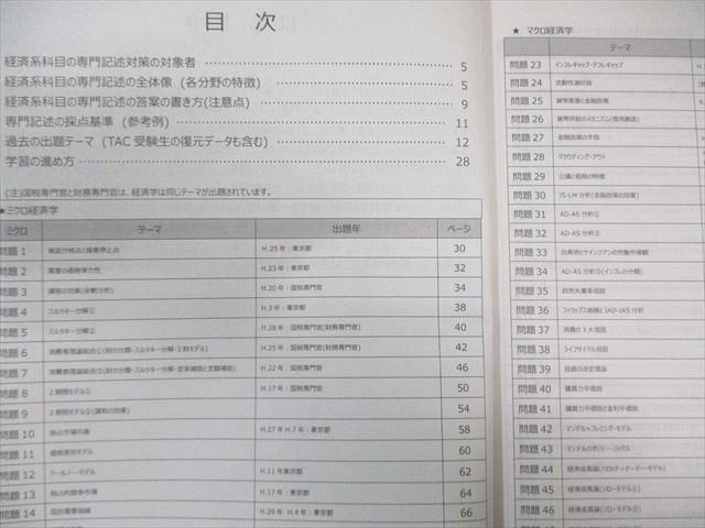 TAC 公務員講座 専門記述 経済系/政治系/法律系 テキスト 2024年合格 