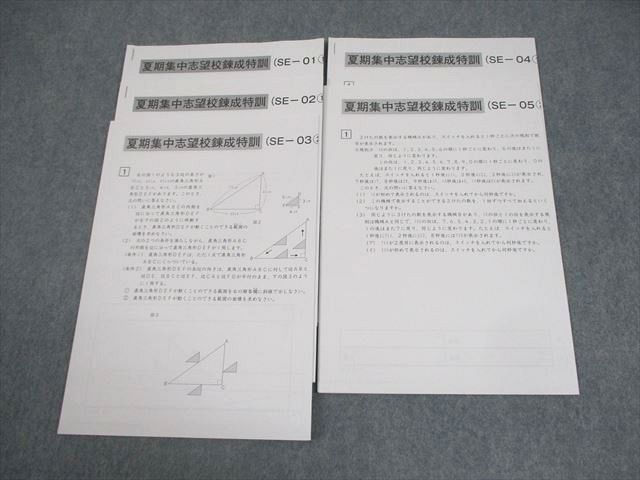 SAPIX サピックス 小6 算数 聖光学院コース 夏期集中志望校錬成特訓 SE