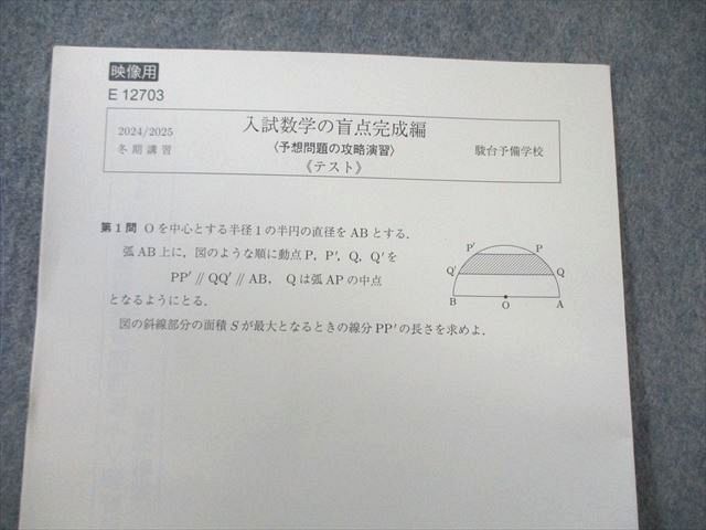 駿台 入試数学の盲点完成編〈予想問題の攻略演習〉 2024 冬期 小林隆章