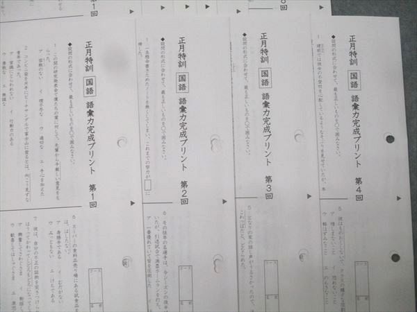 SAPIX サピックス 小6 SS特訓/冬期講習/正月特訓 国語 語彙力完成