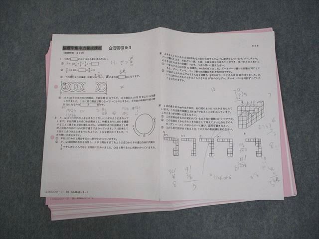 SAPIX サピックス 小6 算数 桜蔭コース 桜蔭中集中力養成講座 土曜特訓