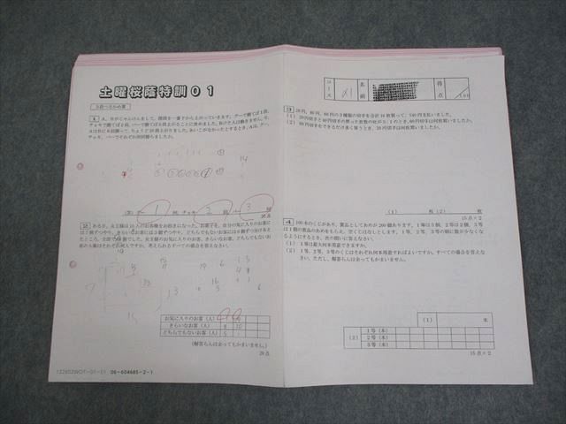 SAPIX サピックス 小6 算数 桜蔭コース 土曜桜蔭特訓01～14 テスト計14