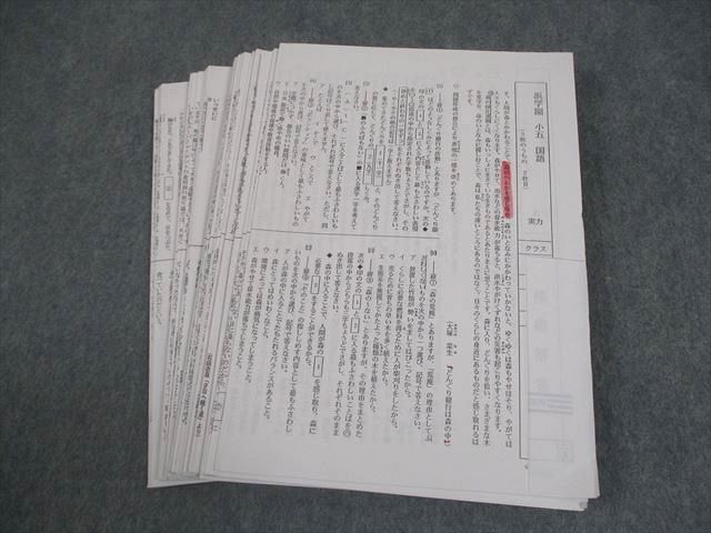 浜学園 小5 国語 H 復習テスト No.3～21/23～42/実力 テスト計