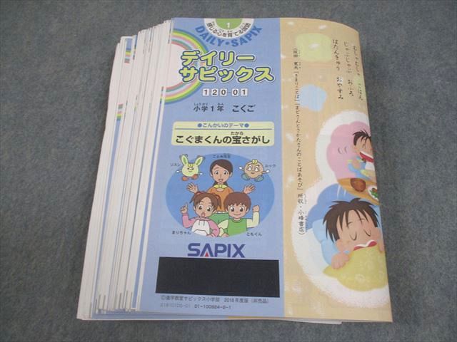サピックス ＳＡＰＩＸ＊デイリーサピックス＊１年 小１＊国語／全１４回 完全版 SAPIX サピックス 小1 国語 デイリーサピックス 2018年度版 120-01～14