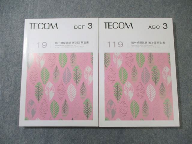 TECOM 119 統一模擬試験 第3回解説書 ABC/DEF 2025年合格目標 すべて