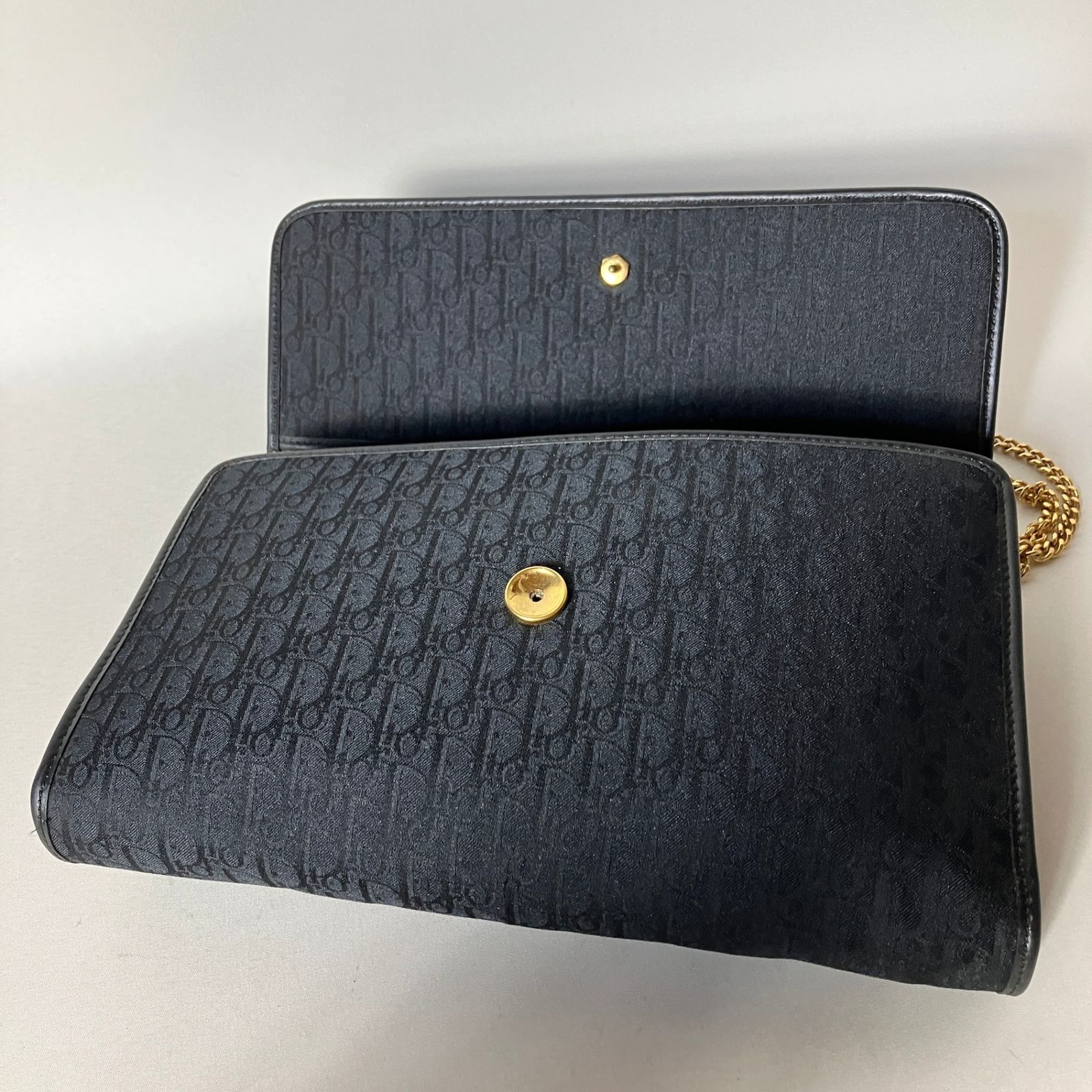 2511-348｜美品｜ディオール ショルダーバッグ ブラック トロッター