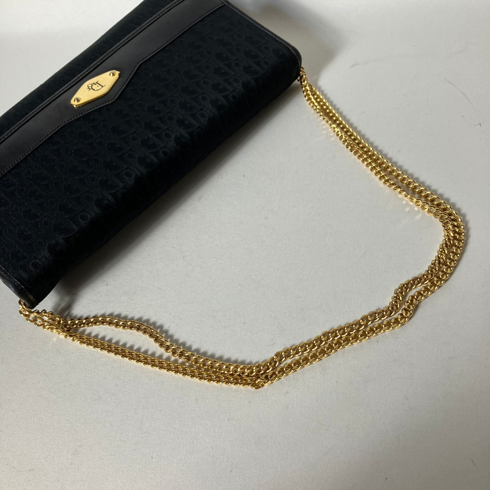 2511-348｜美品｜ディオール ショルダーバッグ ブラック トロッター 