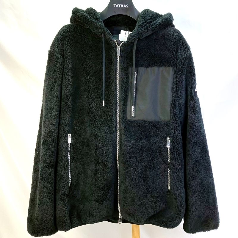 01w-5807 タトラス TATRAS  メンフィ ボアブルゾン ジャケット MJXA0212033588 ブラック サイズ03 タグ/ハンガー/衣装カバー付き メンズ  アウター  【中古品】