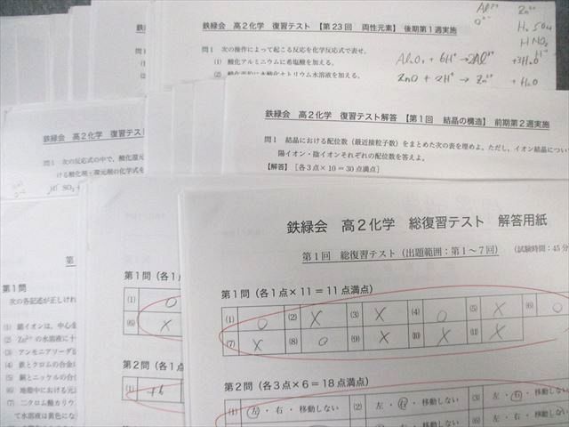 鉄緑会　高2化学　化学基礎講座　第1部　第2部 例題解答&復習テストつき 鉄緑会 高2化学 化学基礎講座 第1部 第2部 例題