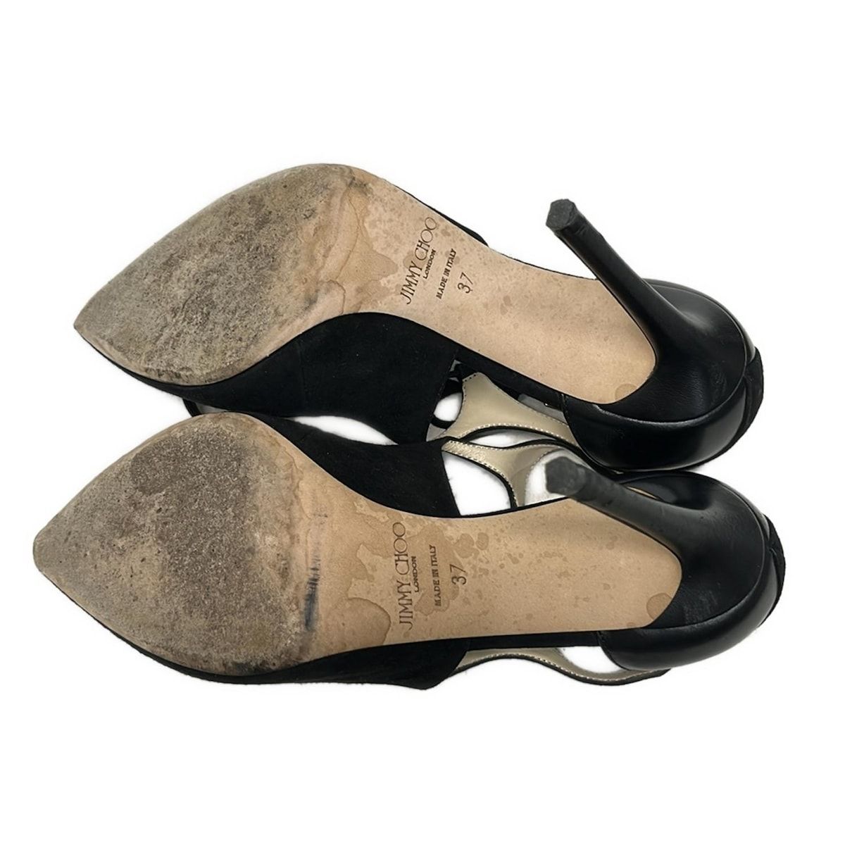 ジミーチュウ　パンプス　37 JIMMY CHOO(ジミーチュウ) パンプス 37 レディース - 黒 レザー - メルカリ