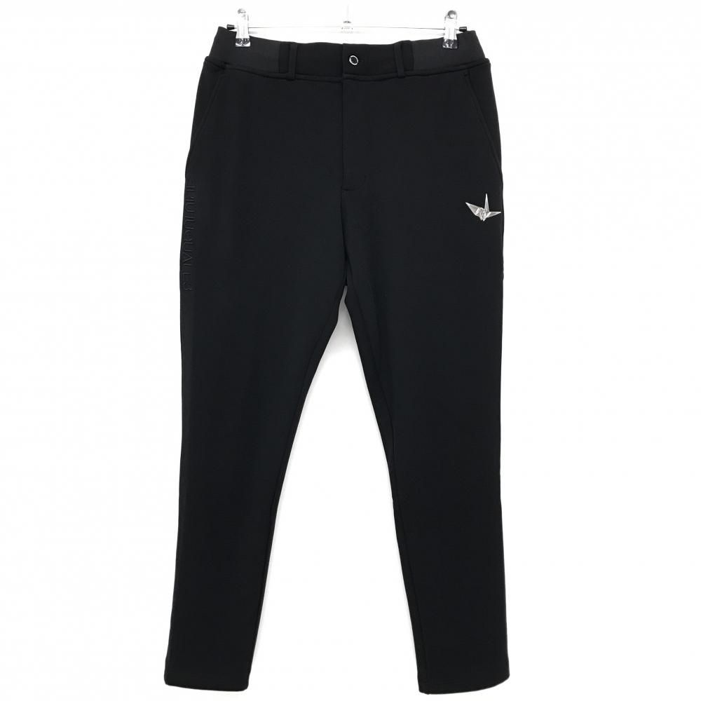 超美品】ウノピゥウノウグァーレトレゴルフ パンツ 黒 蓄熱裏地 サイド