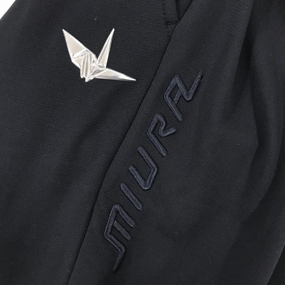 超美品】ウノピゥウノウグァーレトレゴルフ パンツ 黒 蓄熱裏地 サイド