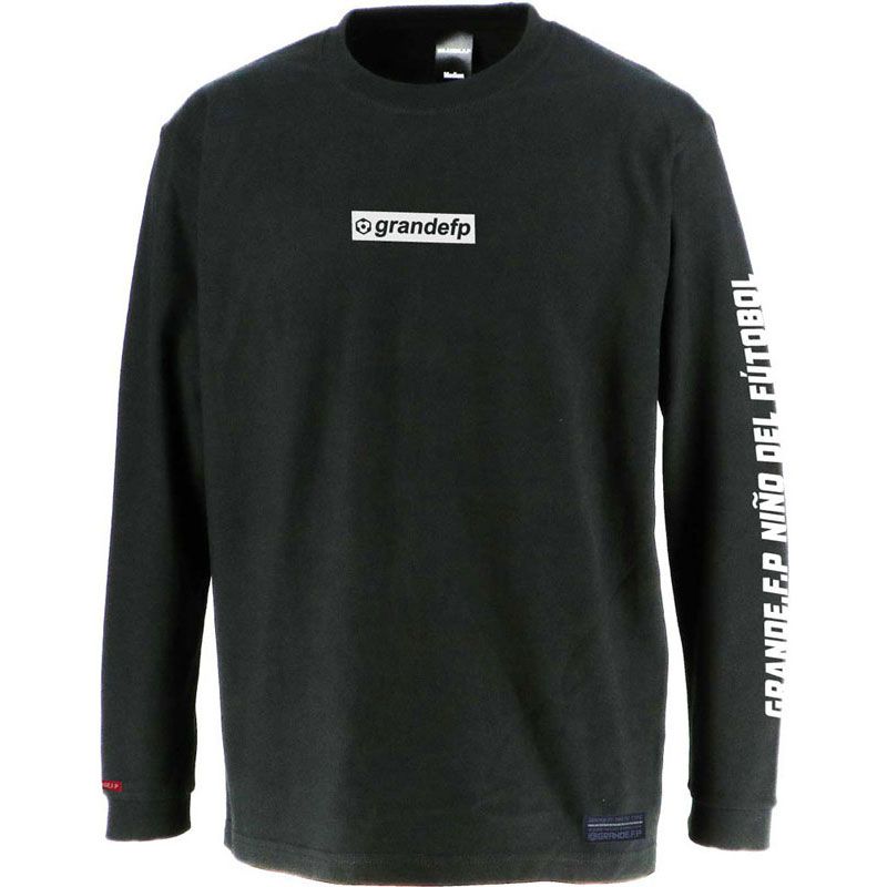 GRANDE.F.P(グランデエフピー) grandefp..NINO DEL FOOTBALL.袖プリント.ロングスリーブT.シャツ フットサル 長袖Ｔシャツ (gfph19101-0901)、(0901)ブラック×ホワ