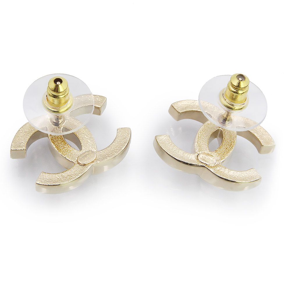 シャネル ロゴ ココマーク ピアス ピンク ゴールド ABE335 箱付 CHANEL