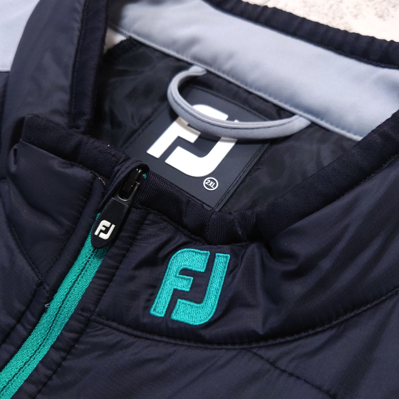 美品 FJ FootJoy 中綿セットアップ ジャケット パンツ ブラック メンズ