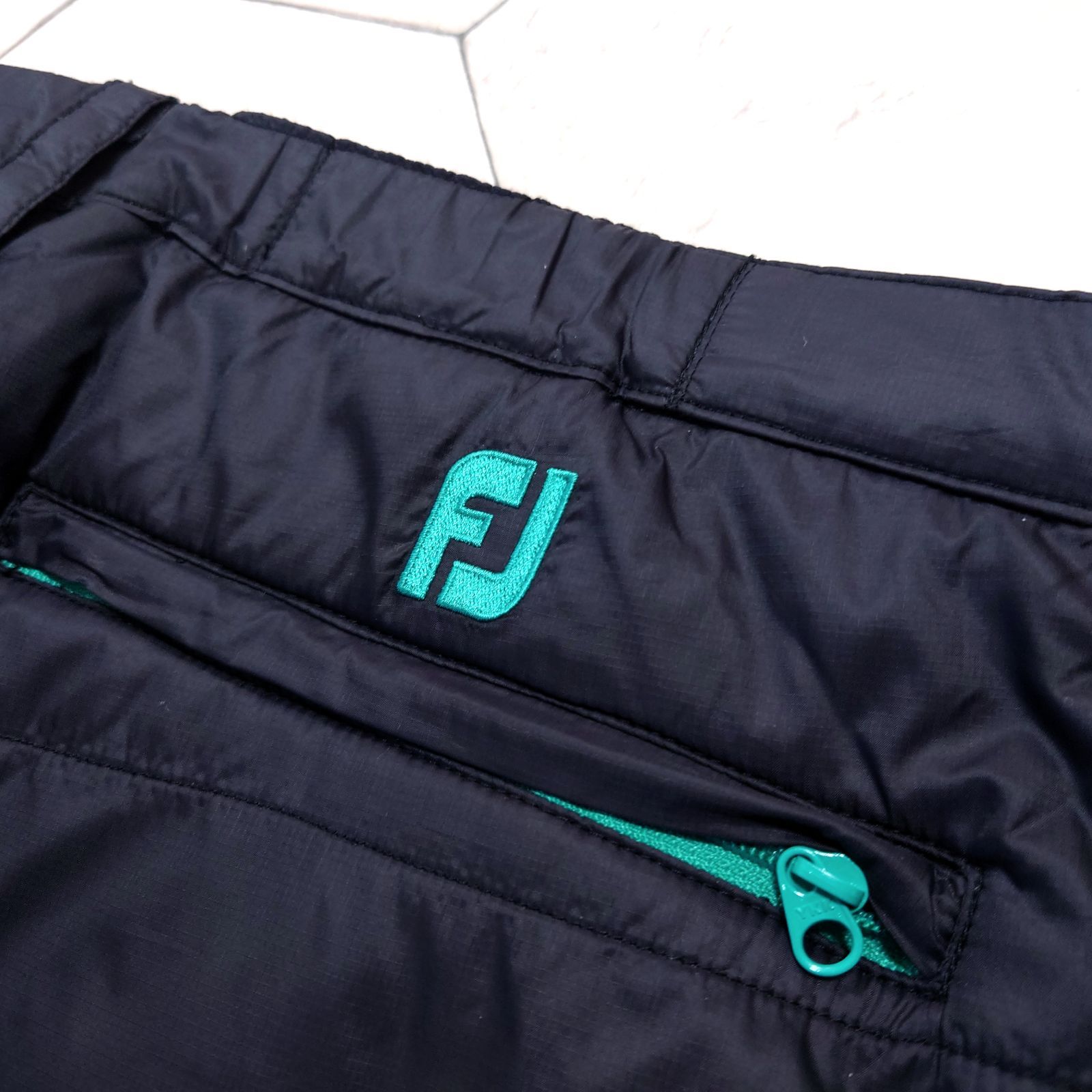 美品 FJ FootJoy 中綿セットアップ ジャケット パンツ ブラック メンズ