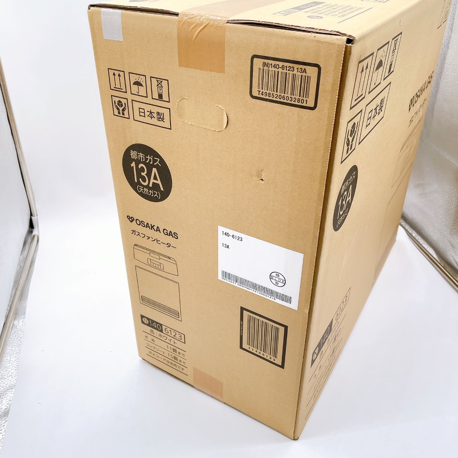 新品 OSAKA GAS ガスファンヒーター 13A セール中 ホワイト 140-6123