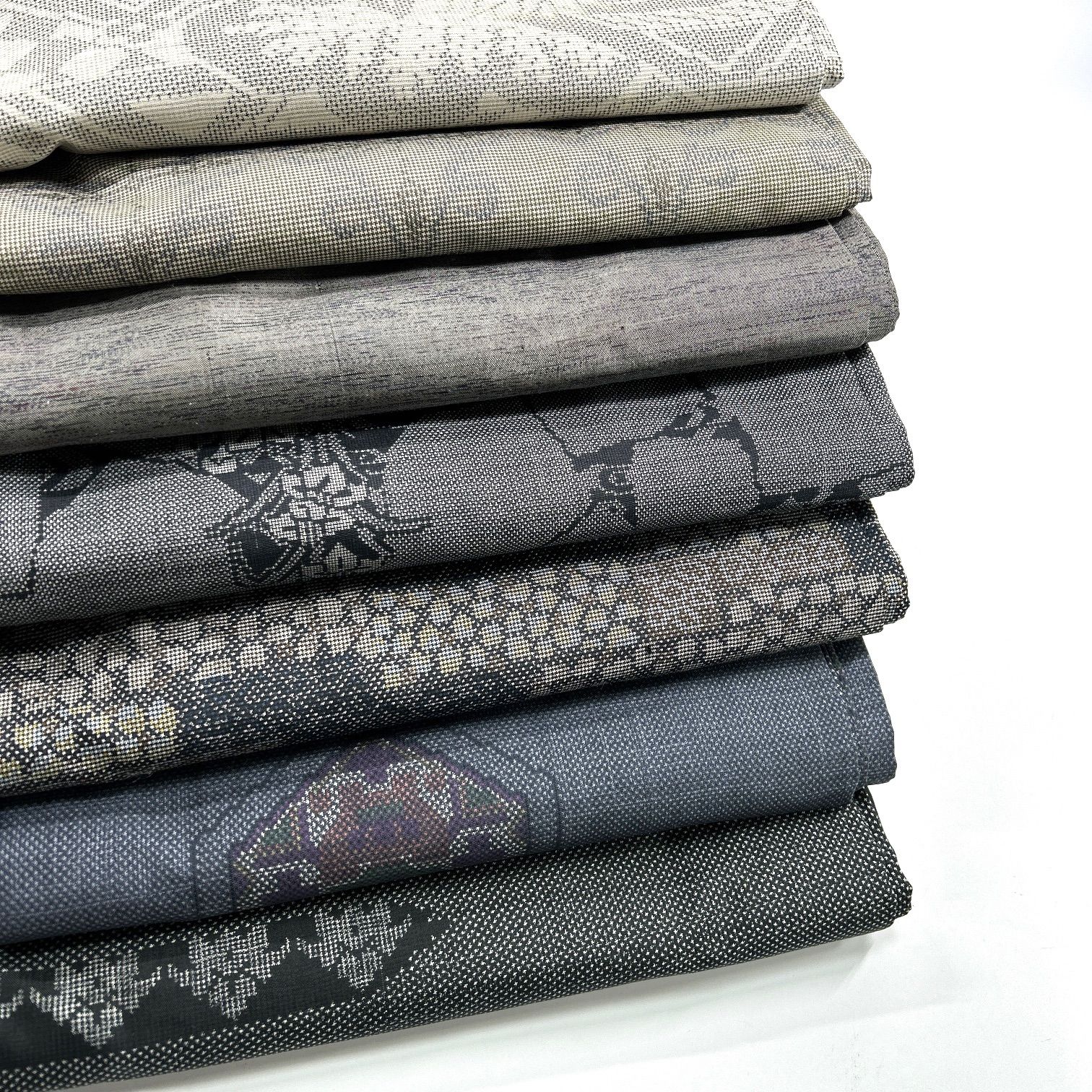 大島紬 7枚 正絹 着物まとめ売り 同梱購入歓迎 リメイク用 着付け練習